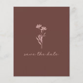 Papier Budget Minimum Floral Brown Photo Enregistrer La D (Devant)
