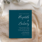 Papier Budget minimum Turquoise Code QR bleu invitation d