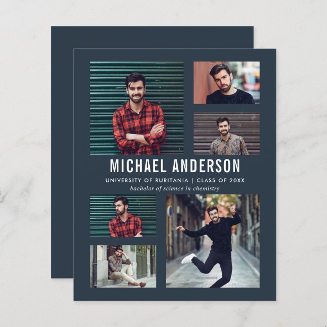 Papier Budget Minuit 6 Photo Tableau noir Grad Party (Devant / Derrière)