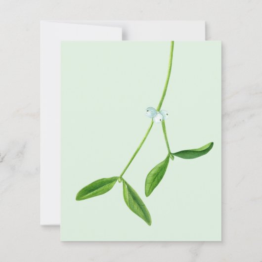 Papier Budget Mistletoe Mariage de Noël Soirée (Dos)