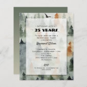 Papier Budget Misty Forest Retirement Invitations (Devant / Derrière)