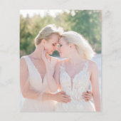 Papier Budget Mme Mme Rings Photo Mariage lesbienne Merci (Dos)