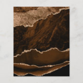 Papier Budget Mocha Gold Agate 50th Anniversary Invite (Dos)