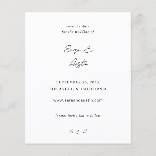 Papier Budget MOD calligraphie photo verticale Enregistre (Dos)