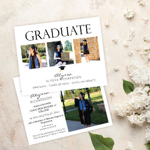 Papier Budget Mod Casquette 4 Diplôme photo Faire-part 2