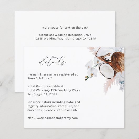 Papier Budget MOD Corail Blanc Détails Floraux 2 (Devant / Derrière)