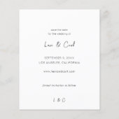 Papier Budget MOD Para Photo Trio H Enregistrer la date (Dos)