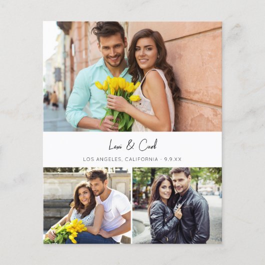 Papier Budget MOD Para Photo Trio H Enregistrer la date (Devant)