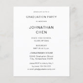 Papier Budget Mod Photo Graduation Party Vertical Dark (Dos)