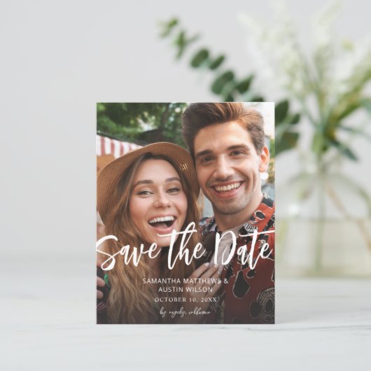 Papier Budget MOD V Photo Bold Enregistrer la date - Plus (Debout devant)