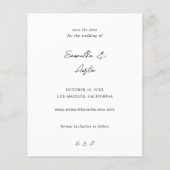 Papier Budget MOD V Photo Bold Enregistrer la date - Plus (Dos)