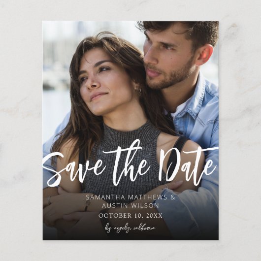 Papier Budget MOD V Photo Bold Enregistrer la date - Plus (Devant)