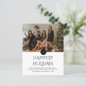 Papier BUDGET Modern Black Company Logo Photo Noël (Debout devant)