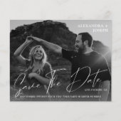 Papier Budget Modern Chic Photo BW Date Enregistrer la da (Devant)