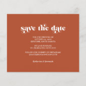 Papier Budget Modern Earth Tones Photo Enregistrer la dat (Dos)