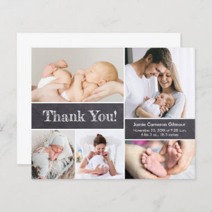 Papier Budget Modern Photo Collage baby shower garçon