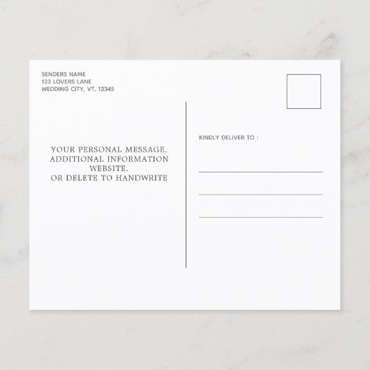 Papier Budget Modern Photo Collage Enregistrer La Date (Dos)