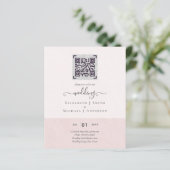 Papier BUDGET Modern PHOTO Wedding INVITE QR CODE RSVP (Debout devant)