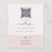 Papier BUDGET Modern PHOTO Wedding INVITE QR CODE RSVP (Devant)