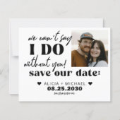 Papier Budget modern photo wedding save the date (Devant)