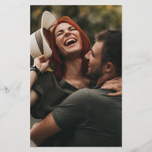 Papier Budget Modern Script Faire-part de mariage photo (Dos)