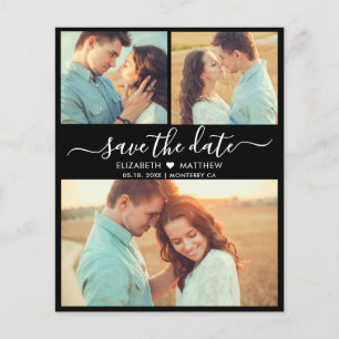 Papier Budget Modern Script Photo Black Enregistrer la da