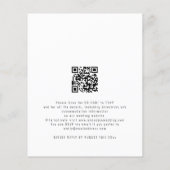Papier Budget Modern Script Photo QR Code Mariage Invitat (Dos)