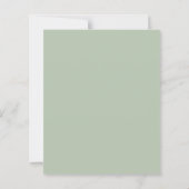 Papier Budget Modern Script Sage Green Wedding Invitation (Dos)