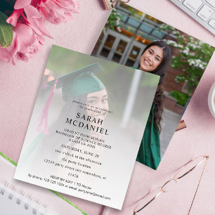 Papier Budget Moderne 2 Photo Fade Graduation Party