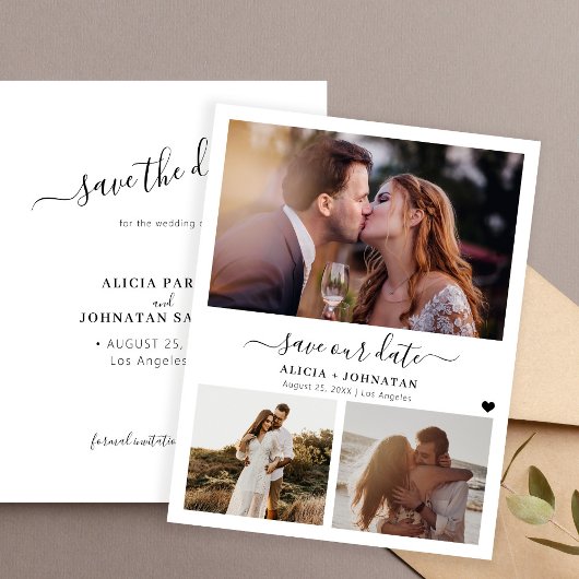 Papier Budget moderne 3 mariage photo enregistrer la cart