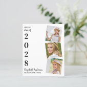 Papier Budget Moderne 3 Photo Faire-part de graduation (Debout devant)