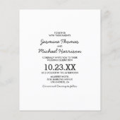 Papier Budget Moderne 4 Faire-part de mariage photo (Dos)