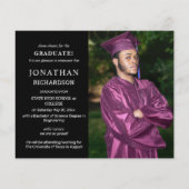 Papier Budget Moderne 4 Photo Graduation Faire-part -B (Dos)