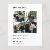 Papier Budget moderne 4 photos mariage enregistrer la dat (Devant)