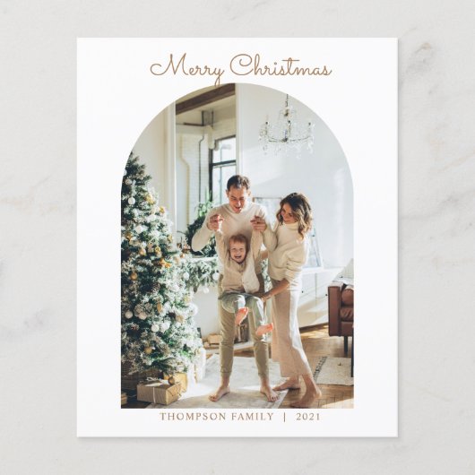 Papier BUDGET Moderne 5 Photo Or Joyeux Arche de Noël (Devant)