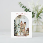 Papier BUDGET Moderne 5 Photo Rouge Joyeux Arche de Noël (Debout devant)