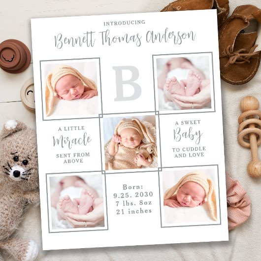 Papier Budget Moderne 5 Photo Statistiques de naissance B