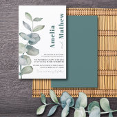 Papier Budget Moderne Aquarelle Eucalyputus Mariage vert