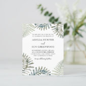 Papier Budget Moderne Aquarelle Mariage vert (Debout devant)