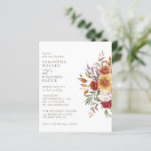 Papier Budget Moderne Automne Faire-part de mariage Flora (Debout devant)