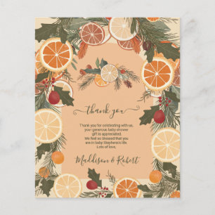Papier Budget Moderne Baby Shower d'Hiver aux Agrumes Séc