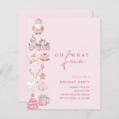 Papier BUDGET Moderne Blush Rose Fête de Noël (Devant / Derrière)