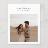 Papier Budget Moderne Boho 2 Photo Mariages Invitations (Devant)
