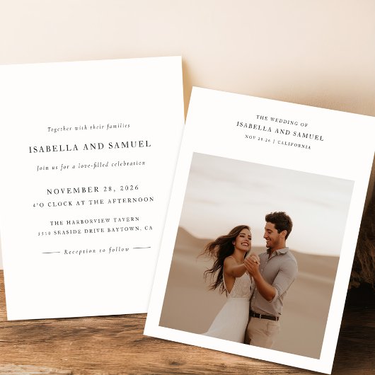 Papier Budget Moderne Boho 2 Photo Mariages Invitations
