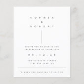 Papier Budget Moderne Boho Photo Collage Mariage Invitati (Dos)