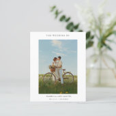 Papier Budget Moderne Boho Simple 2 Photo Wedding Invite (Debout devant)