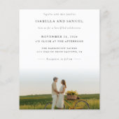 Papier Budget Moderne Boho Simple 2 Photo Wedding Invite (Dos)