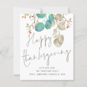 Papier Budget Moderne Bon thanksgiving de Foliage Automne (Devant)