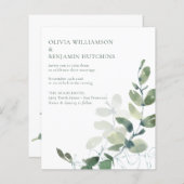 Papier Budget Moderne Botanique Eucalyptus Mariage RSVP (Devant / Derrière)