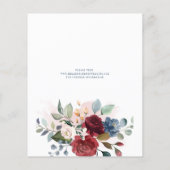 Papier Budget Moderne Bourgogne Floral Rustique Enregistr (Dos)